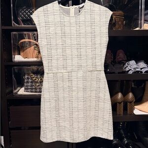Zara White Tweed Mini Dress